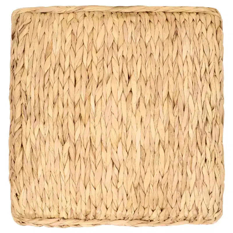 Pouf in legno naturale di mango con base a cavalletto