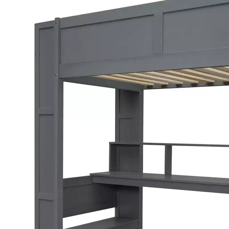Letto a Soppalco Gaming Definitivo con Scrivania a LED, Stazione di Ricarica e Spazio di Archiviazione Integrato