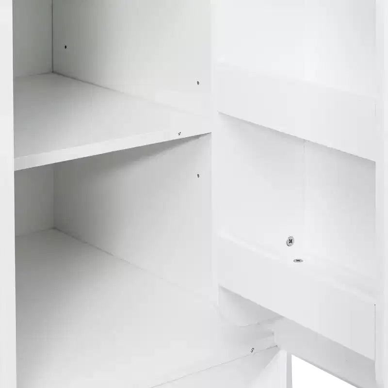 Dispensa da 40 cm in Legno Bianco con Cassetti