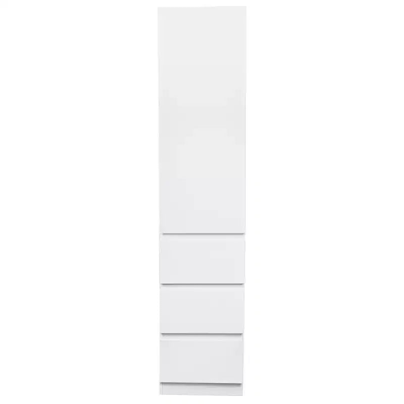 Dispensa da 40 cm in Legno Bianco con Cassetti