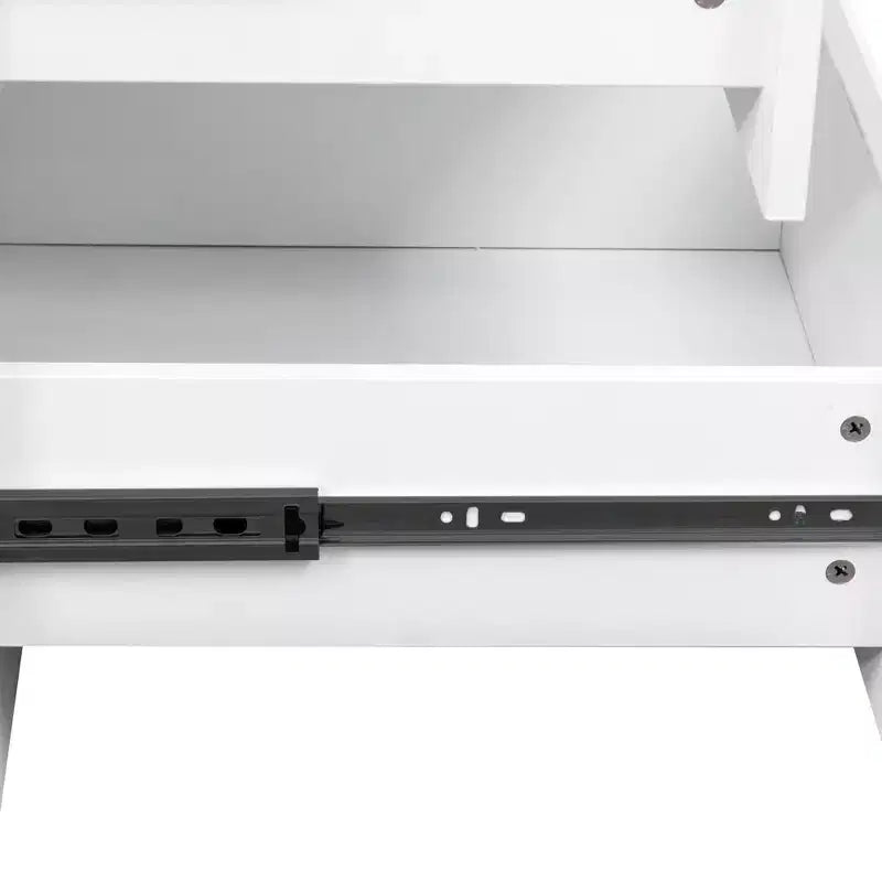 Dispensa da 40 cm in Legno Bianco con Cassetti