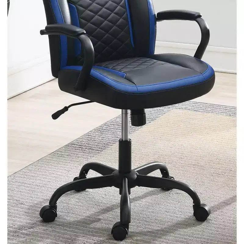 Sedia da gaming con braccioli, sedia a croce con ruote, sedia da computer imbottita per studio, ufficio, sala gaming