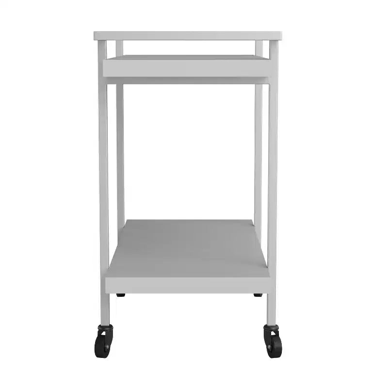 Carrello a 2 ripiani per stampante e archiviazione per ufficio con struttura in metallo