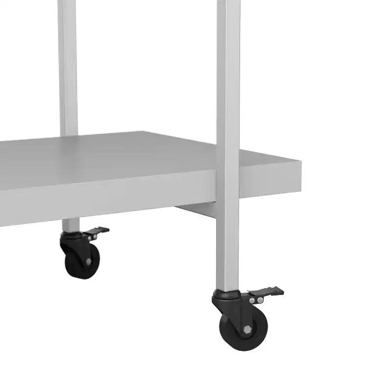 Carrello a 2 ripiani per stampante e archiviazione per ufficio con struttura in metallo