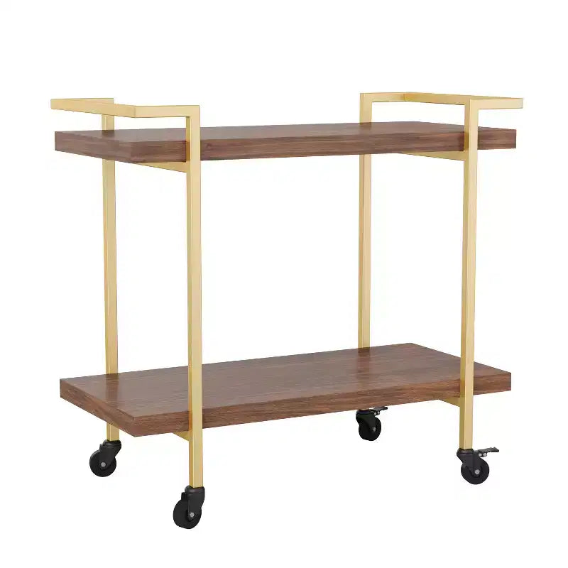 Carrello a 2 ripiani per stampante e archiviazione per ufficio con struttura in metallo