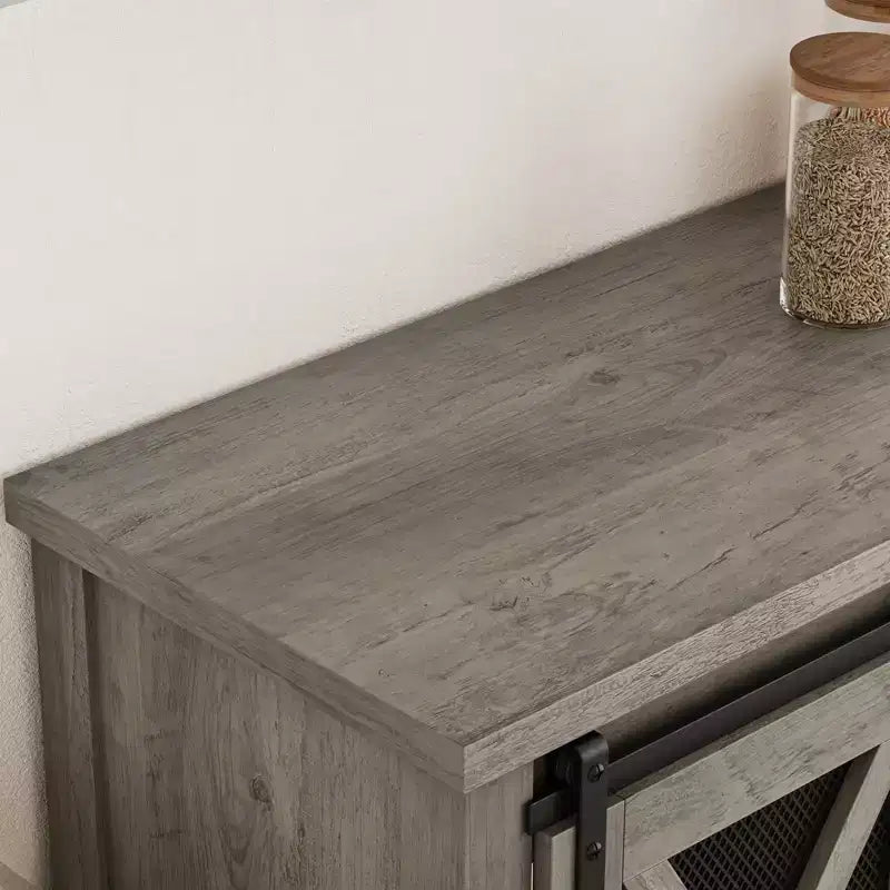 Madia da cucina, credenza con anta scorrevole a granaio, mobile da caffè con portabottiglie per soggiorno e sala da pranzo