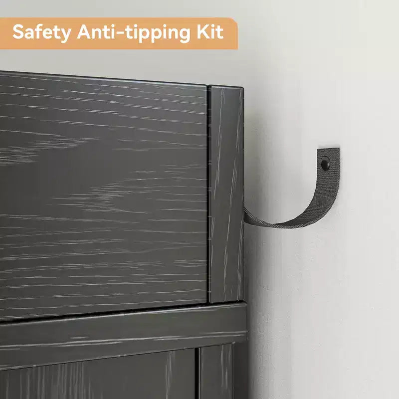 Mobile da caffè da 183 cm stile rustico con luci LED, portabottiglie e supporto per microonde per cucina e sala da pranzo