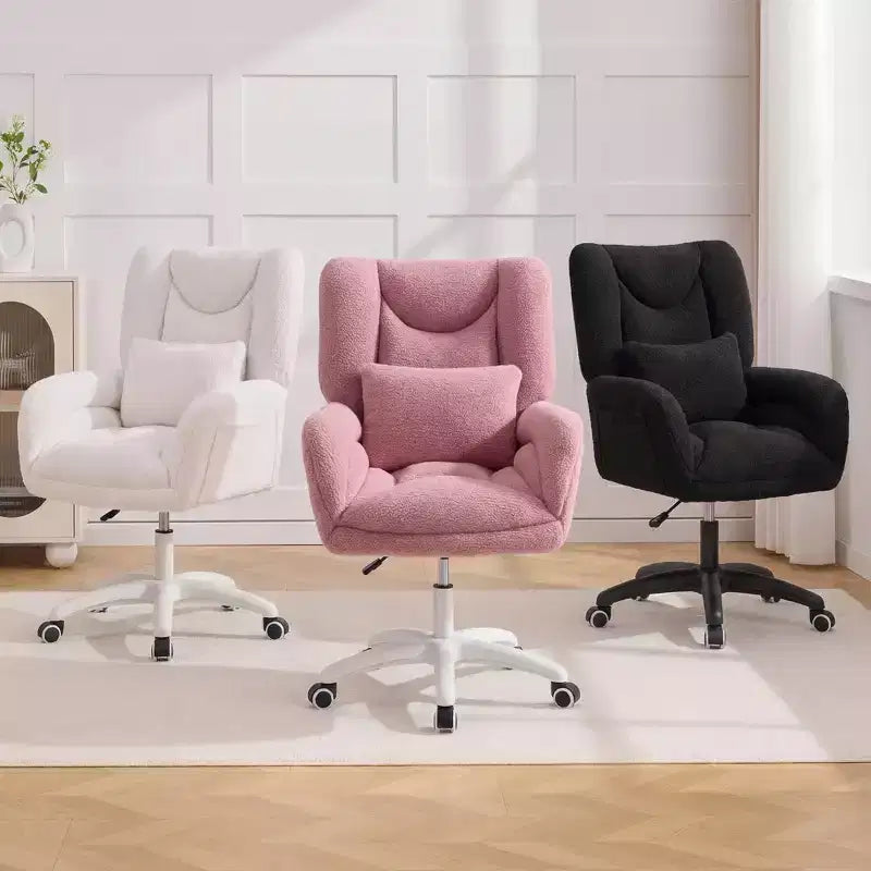 Sedia Girevole da Ufficio per Casa con Altezza Regolabile e Ruote per Studio, Camera da Letto