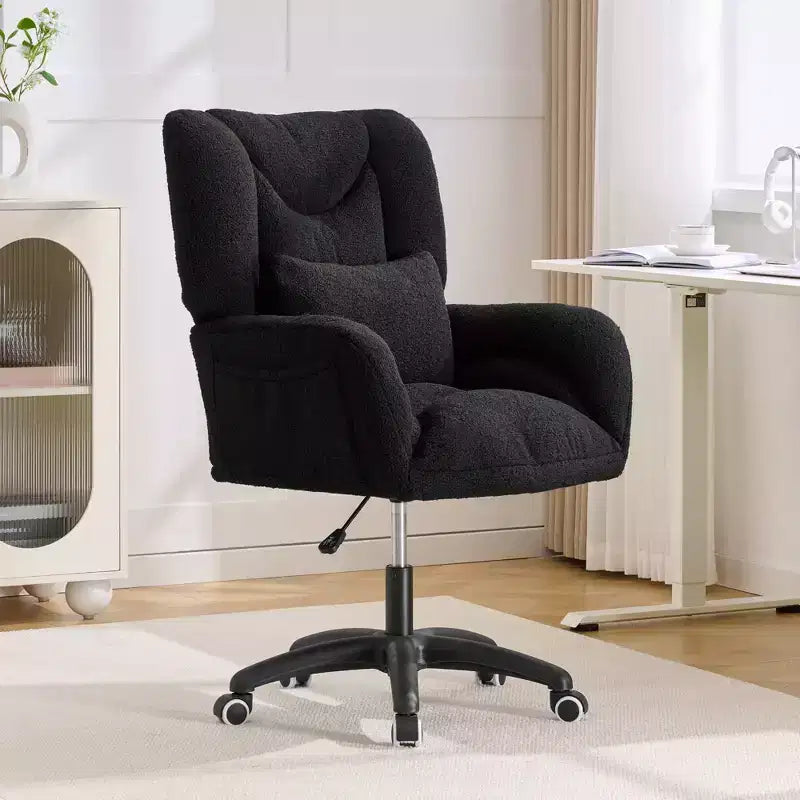 Sedia Girevole da Ufficio per Casa con Altezza Regolabile e Ruote per Studio, Camera da Letto
