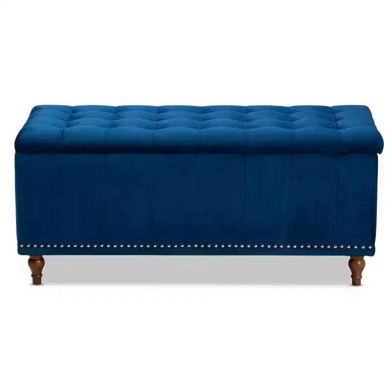Panca Contenitore Pouf Capitonnè Rivestita in Velluto
