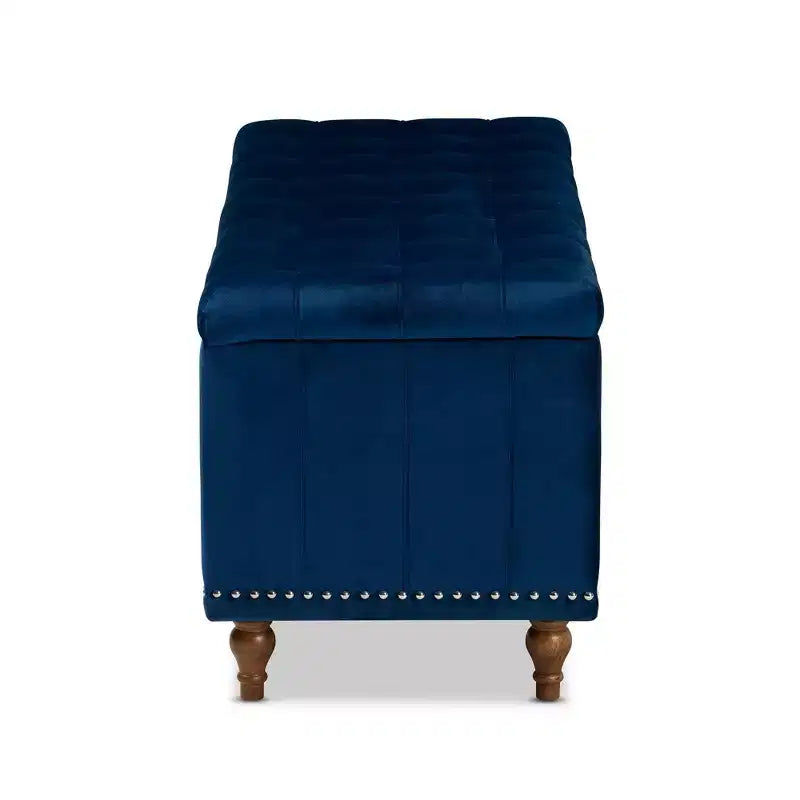Panca Contenitore Pouf Capitonnè Rivestita in Velluto