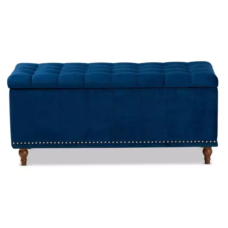 Panca Contenitore Pouf Capitonnè Rivestita in Velluto